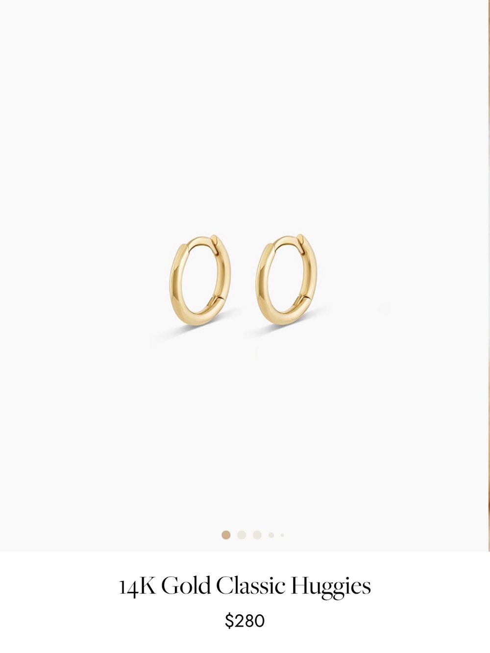 Gorjana Polished 14K Gold Mini Huggie Hoops